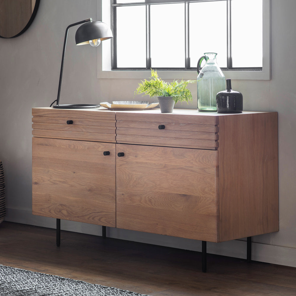 Product photograph of Gallery Interiors Okayama 2 Drawer 2 Door Sideboard In Natural from Olivia's