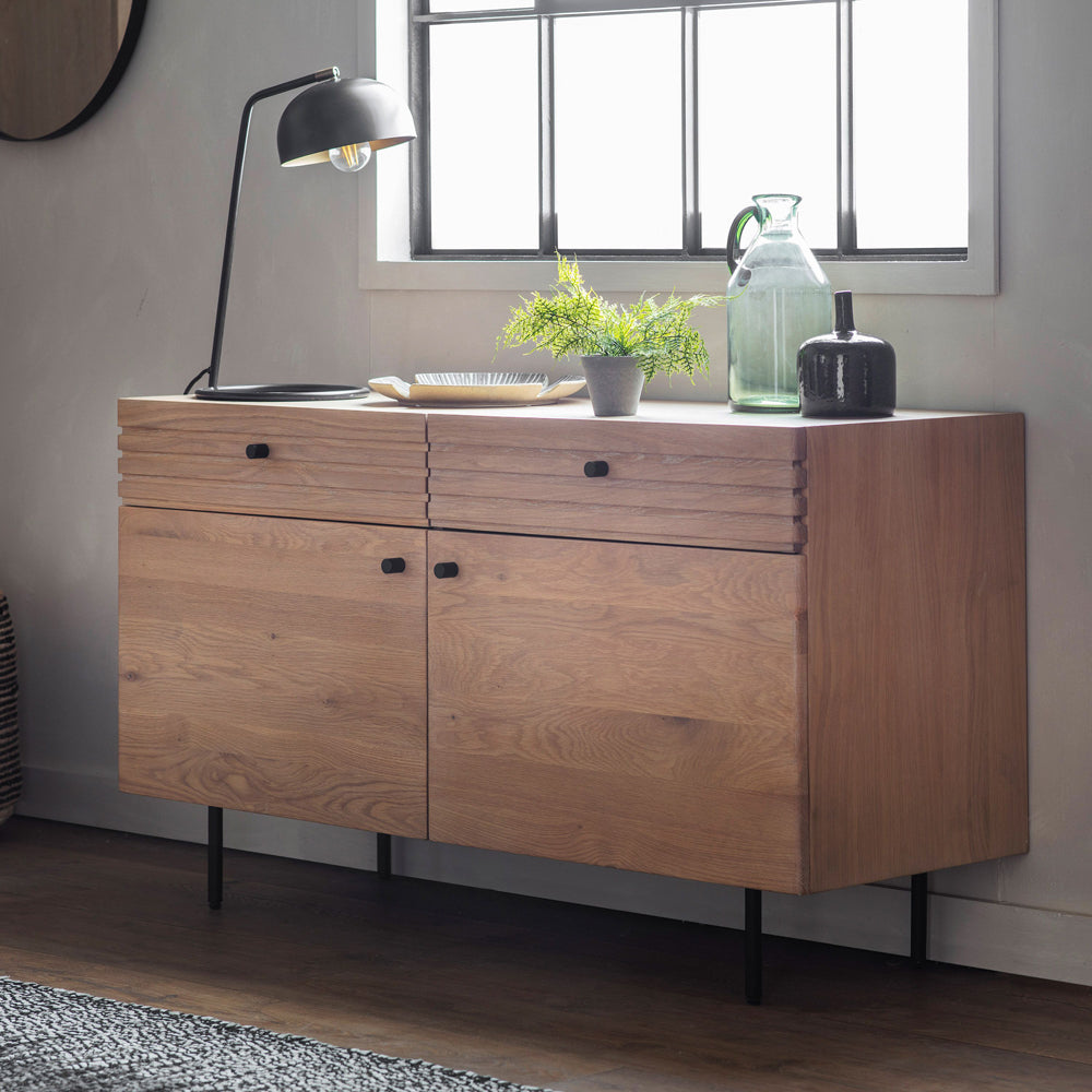 Product photograph of Gallery Interiors Okayama 2 Drawer 2 Door Sideboard In Natural from Olivia's.