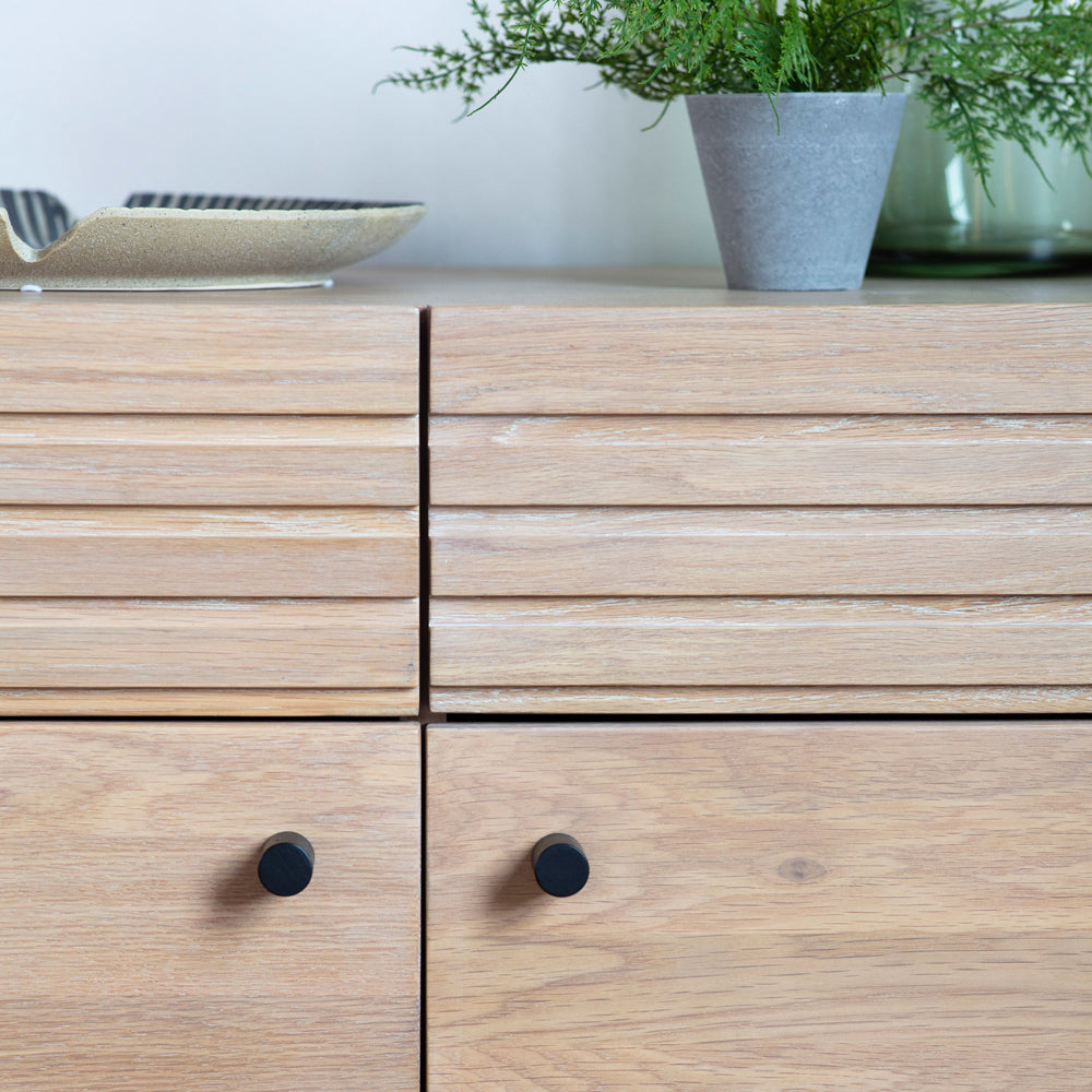 Product photograph of Gallery Interiors Okayama 2 Drawer 2 Door Sideboard In Natural from Olivia's.