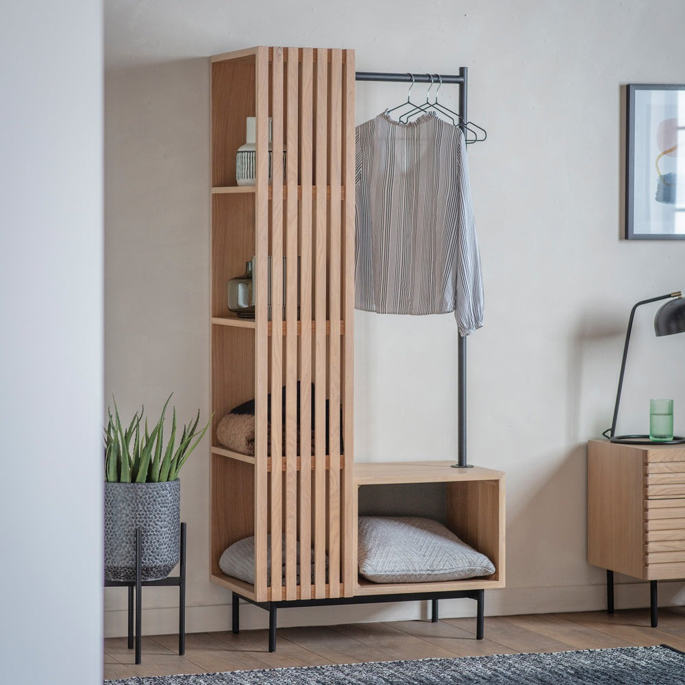 Product photograph of Gallery Interiors Okayama Open Wardrobe Natural from Olivia's.