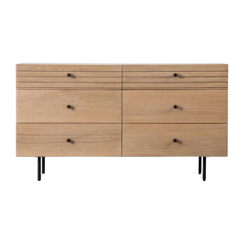 Product photograph of Gallery Interiors Okayama 6 Drawer Chest In Natural from Olivia's.