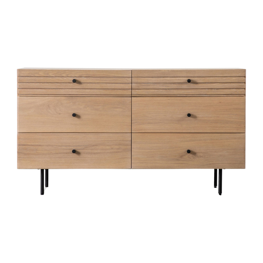 Product photograph of Gallery Interiors Okayama 6 Drawer Chest In Natural from Olivia's