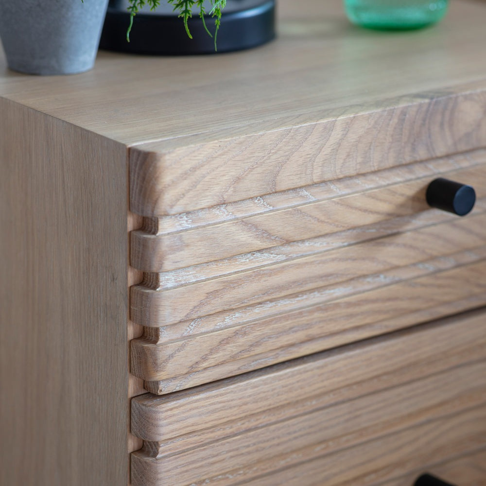 Product photograph of Gallery Interiors Okayama 2 Drawer Bedside In Natural from Olivia's.