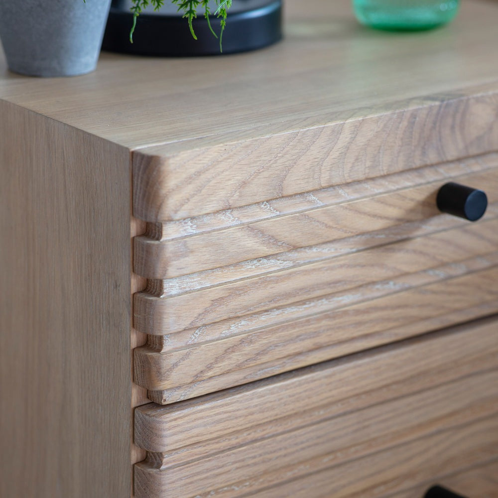 Product photograph of Gallery Interiors Okayama 2 Drawer Bedside In Natural from Olivia's.