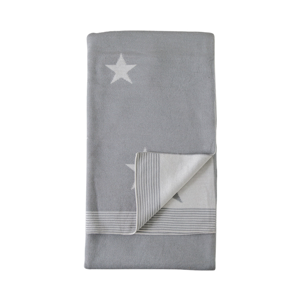 Gallery Direct Star Knitted Throw Grey