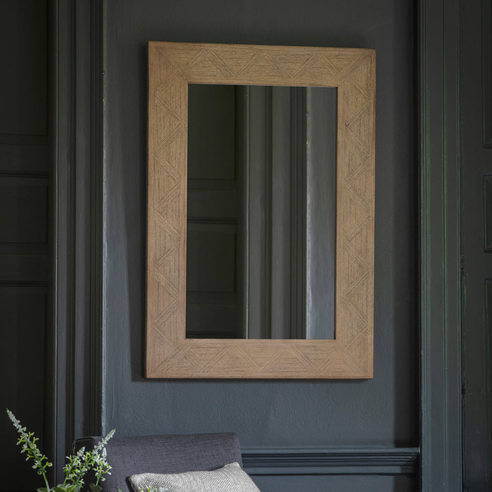 Product photograph of Gallery Interiors Mustique Mirror Light Wood from Olivia's