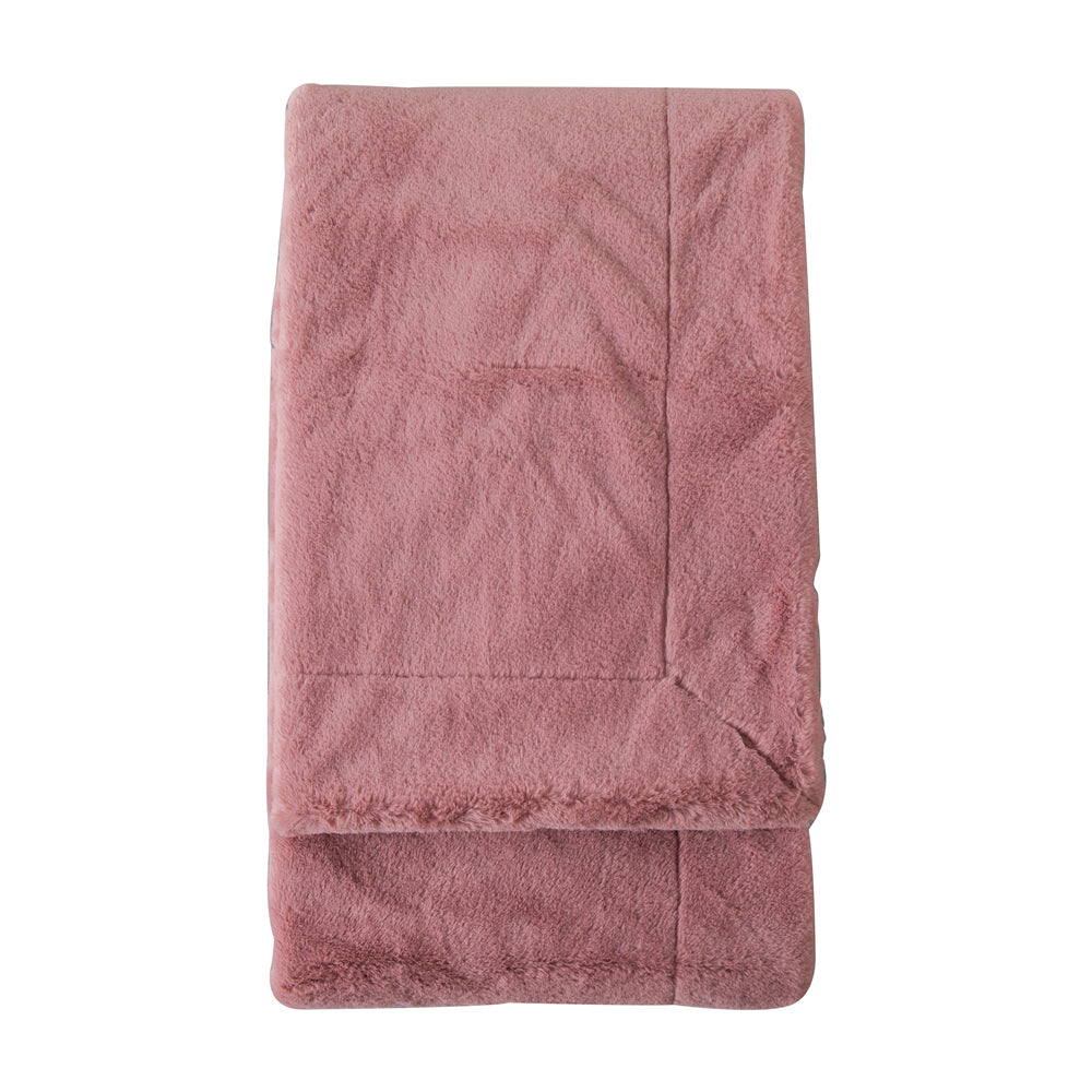 Product photograph of Gallery Interiors Faux Fur Throw In Blush from Olivia's