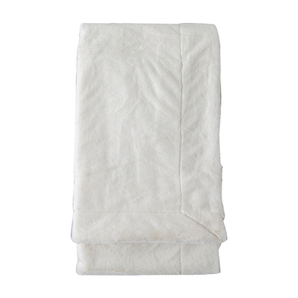 Product photograph of Gallery Interiors Faux Fur Throw In Cream from Olivia's