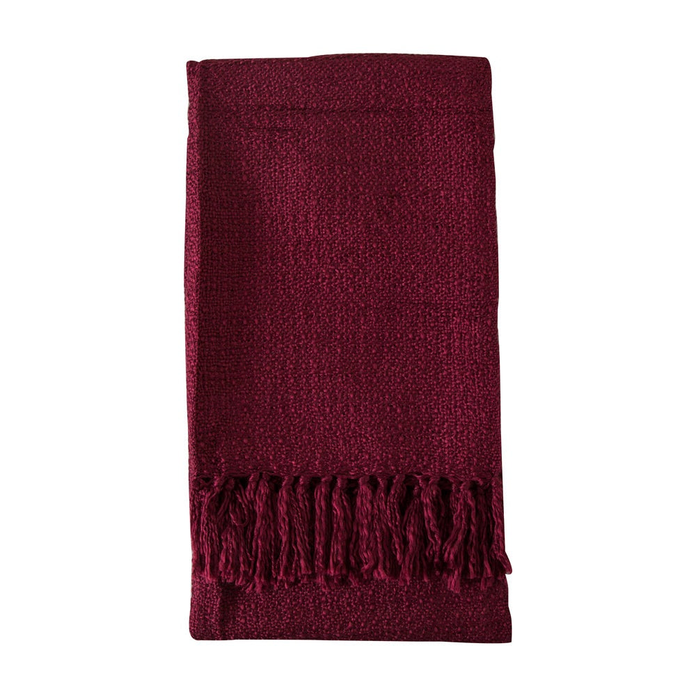 Product photograph of Gallery Interiors Acrylic Textured Throw Claret In Red from Olivia's