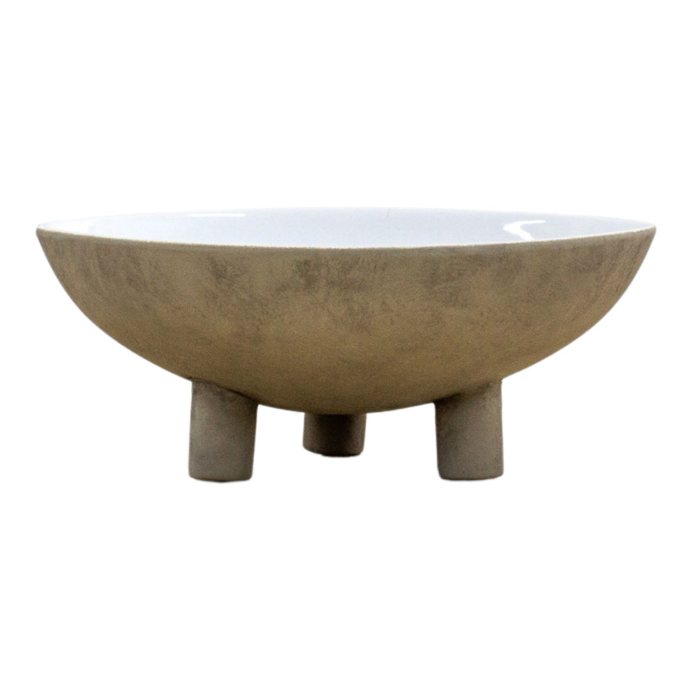 Product photograph of Gallery Interiors Taro Bowl Natural And White Small from Olivia's.