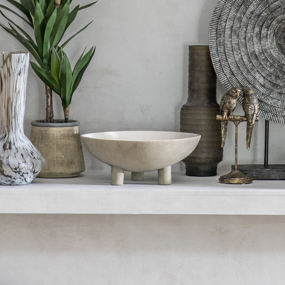 Product photograph of Gallery Interiors Taro Bowl Natural And White Small from Olivia's.