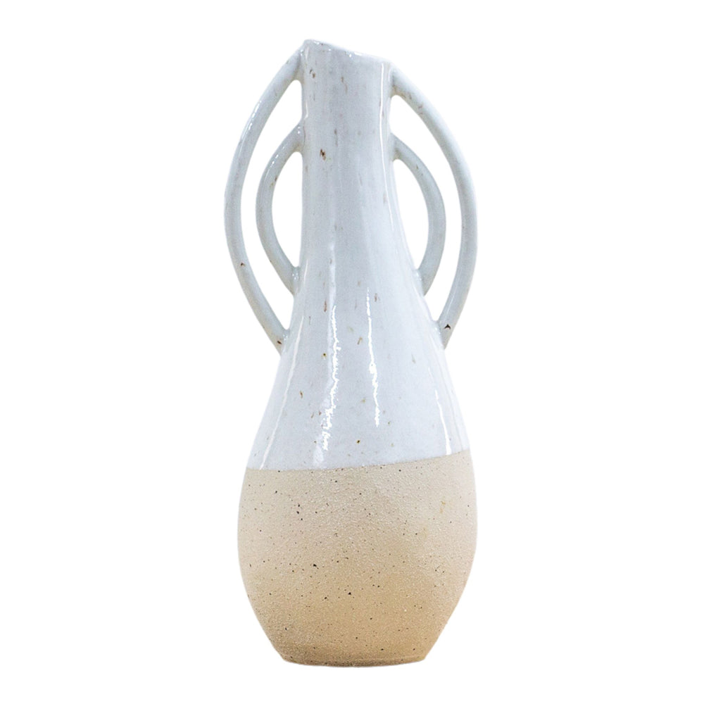 Product photograph of Gallery Interiors Fausti Vase White Small from Olivia's.
