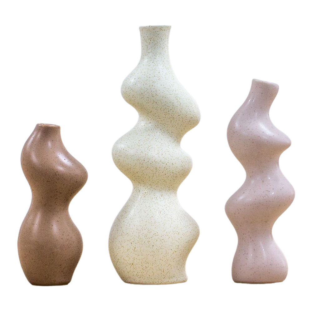 Product photograph of Gallery Interiors Set Of 3 Meint Vase Natural Medium from Olivia's.