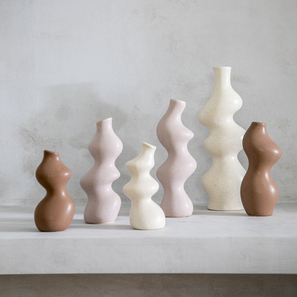 Product photograph of Gallery Interiors Set Of 3 Meint Vase Natural Medium from Olivia's