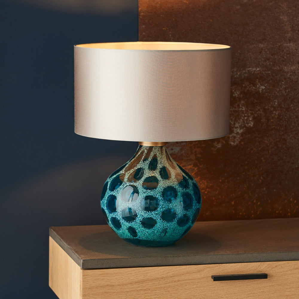 Product photograph of Olivia S Aimee Table Lamp Base In Teal from Olivia's.
