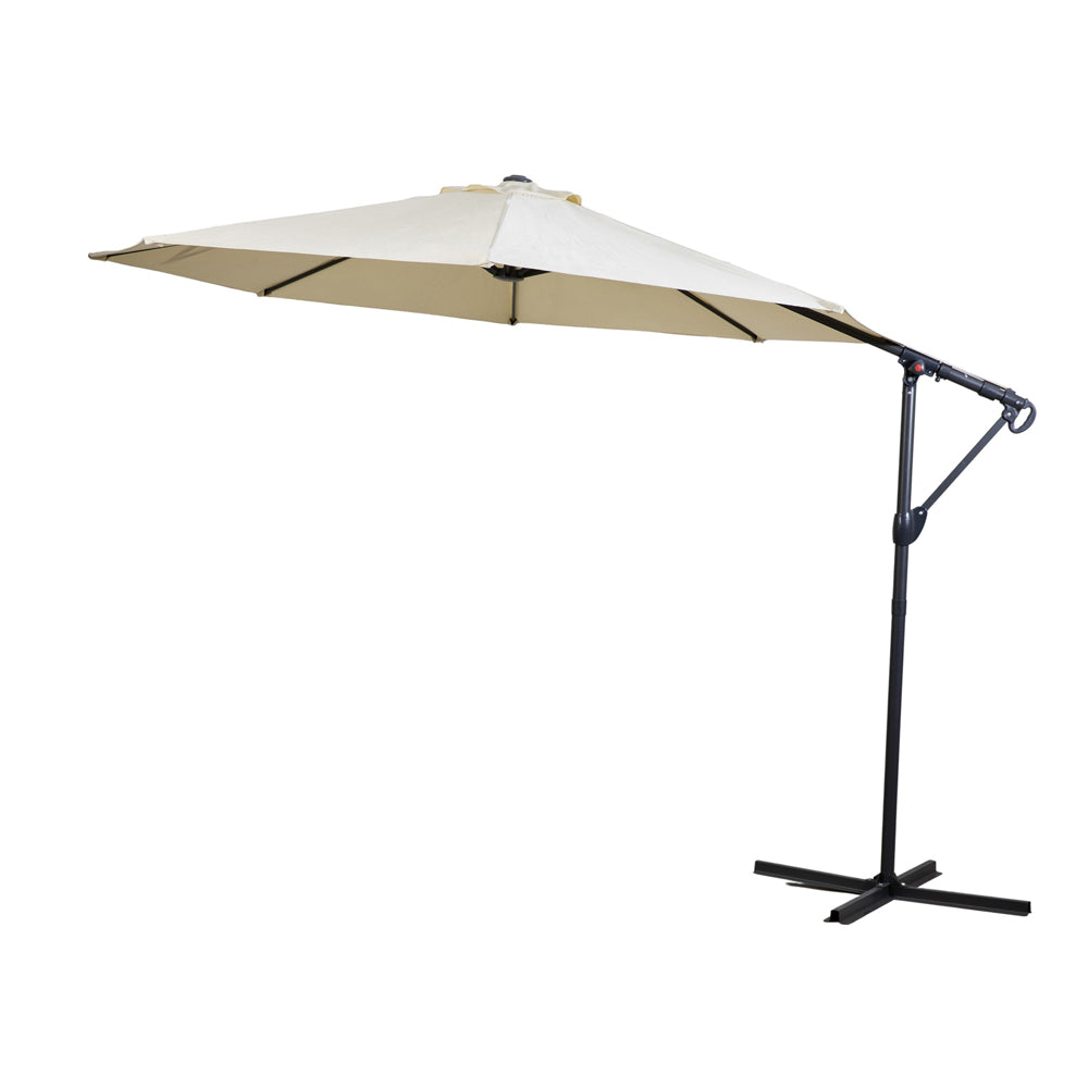Product photograph of Gallery Outdoor Vivek 3m Cantilever Parasol Cream from Olivia's.