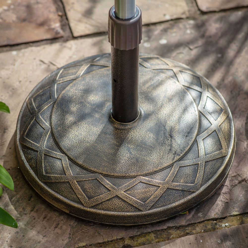 Product photograph of Gallery Outdoor Vivek Parasol Base Bronze from Olivia's