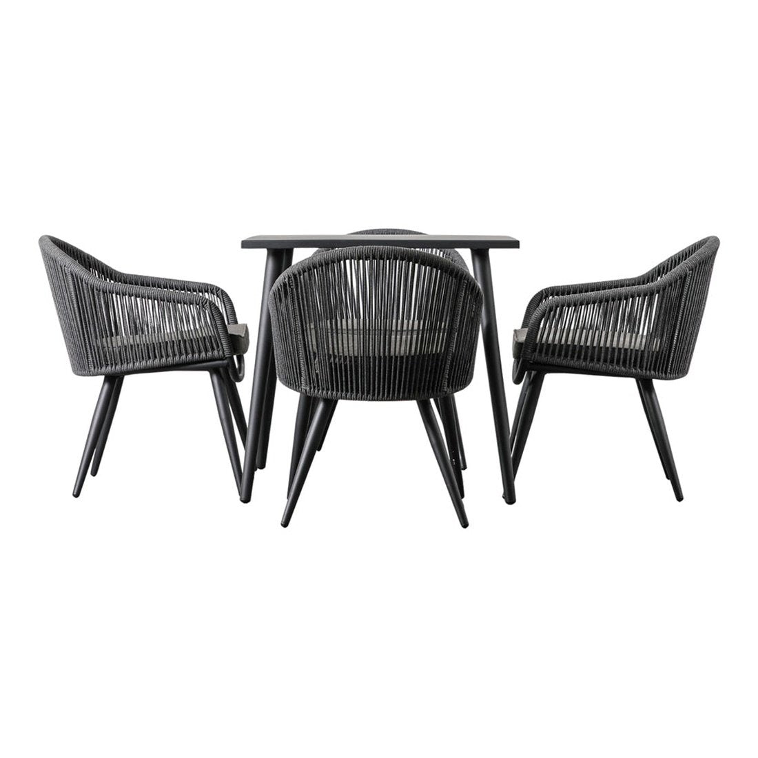 Product photograph of Gallery Outdoor Kenrick 4 Seater Dining Set In Grey from Olivia's.