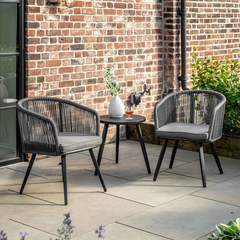 Product photograph of Gallery Outdoor Kenrick 2 Seater Bistro Tea Set Grey from Olivia's