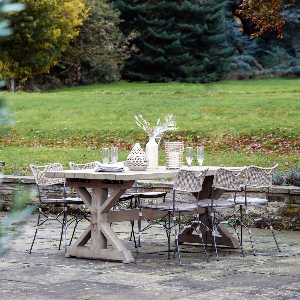 Product photograph of Gallery Outdoor Hennig Rectangle 8 Seater Dining Table In Natural from Olivia's