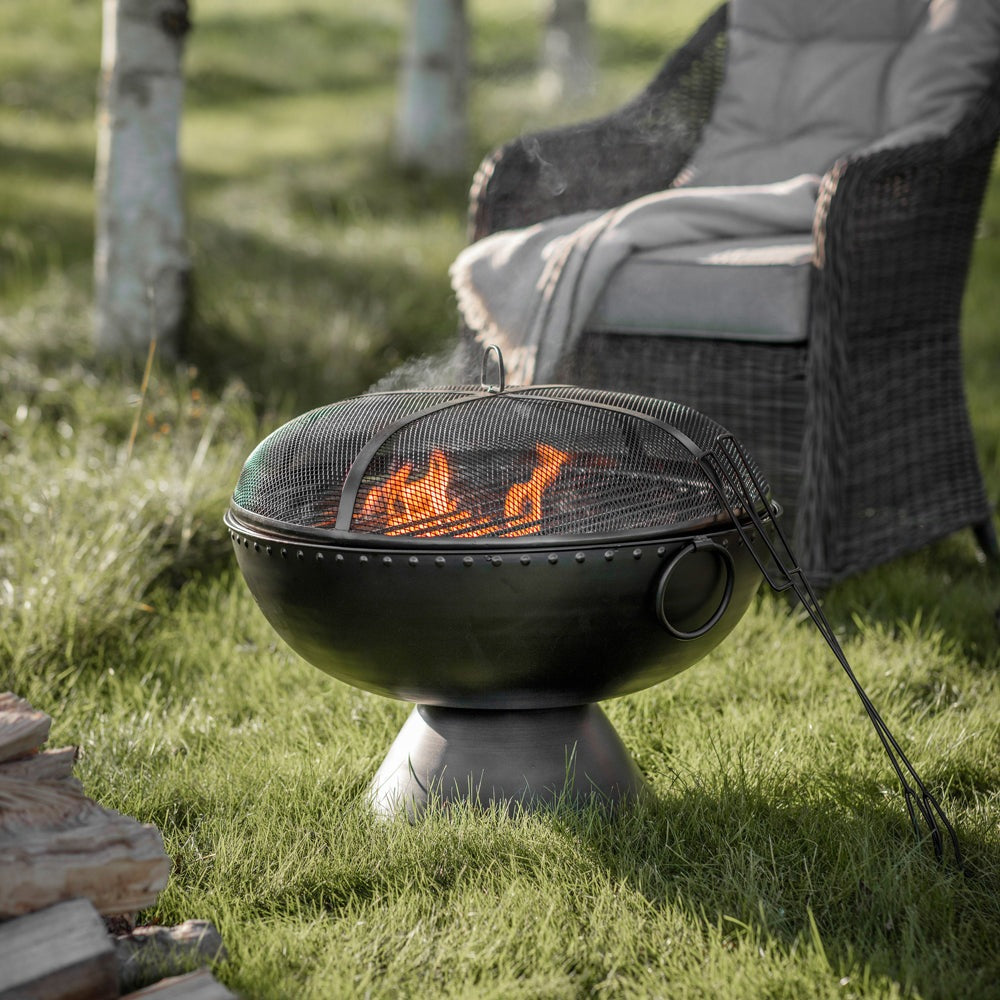 Product photograph of Gallery Outdoor Luciano Firepit In Black from Olivia's