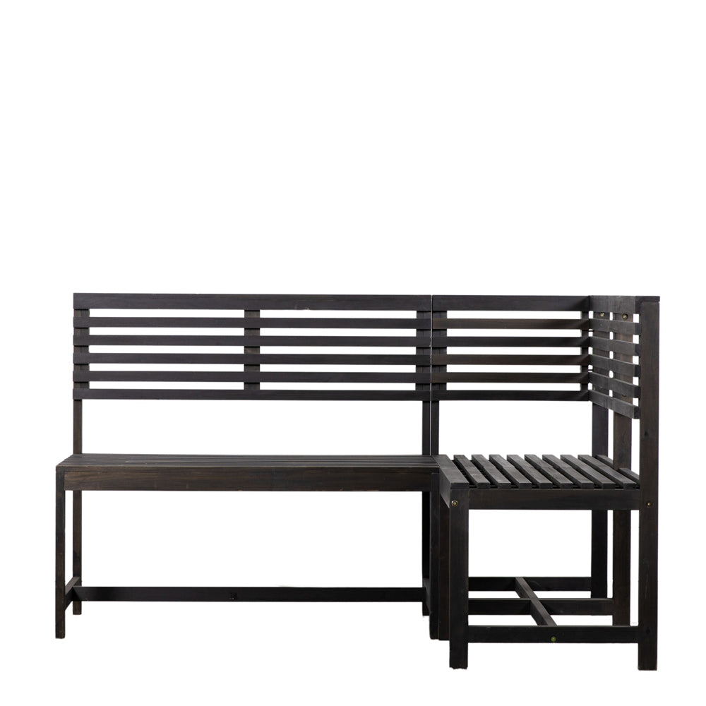 Product photograph of Gallery Outdoor Romilly Balcony Bench Charcoal from Olivia's.