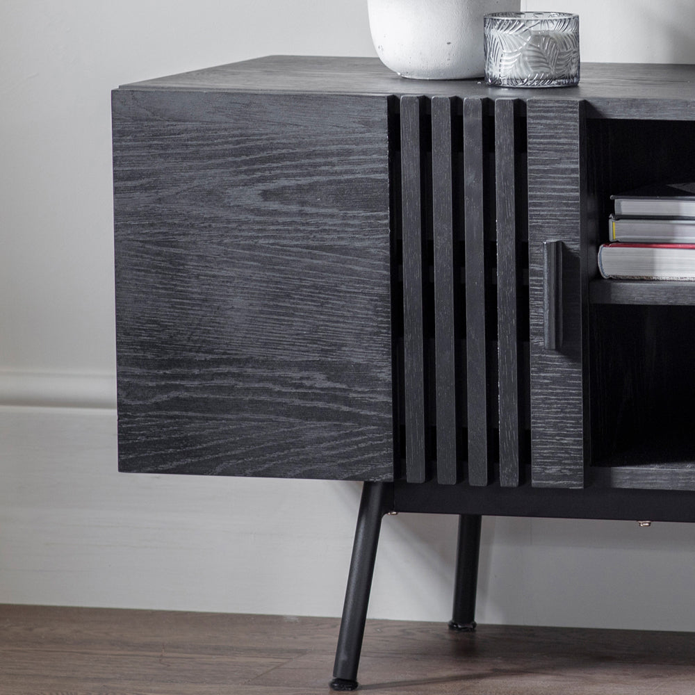 Product photograph of Gallery Interiors Holsen Media Unit In Black from Olivia's.