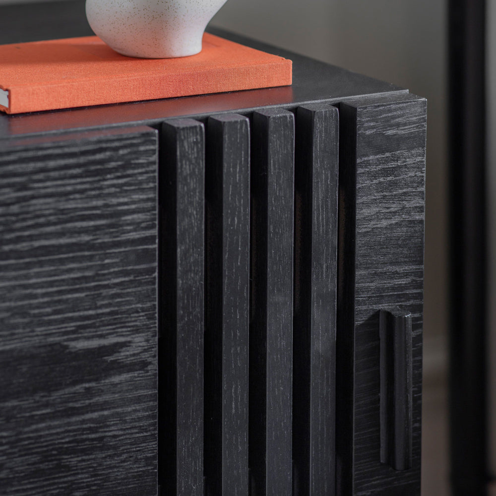 Product photograph of Gallery Interiors Holsen Side Table In Black from Olivia's.