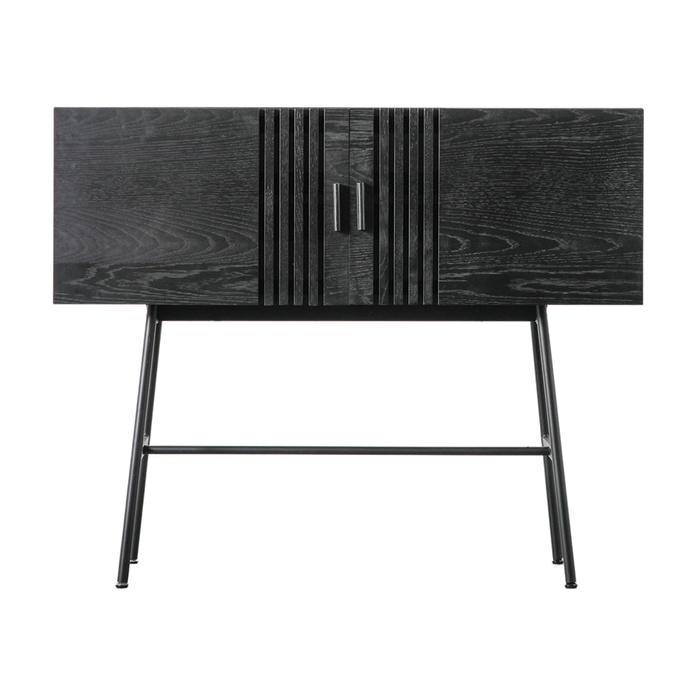 Product photograph of Gallery Interiors Holsen 2 Door Sideboard In Black from Olivia's