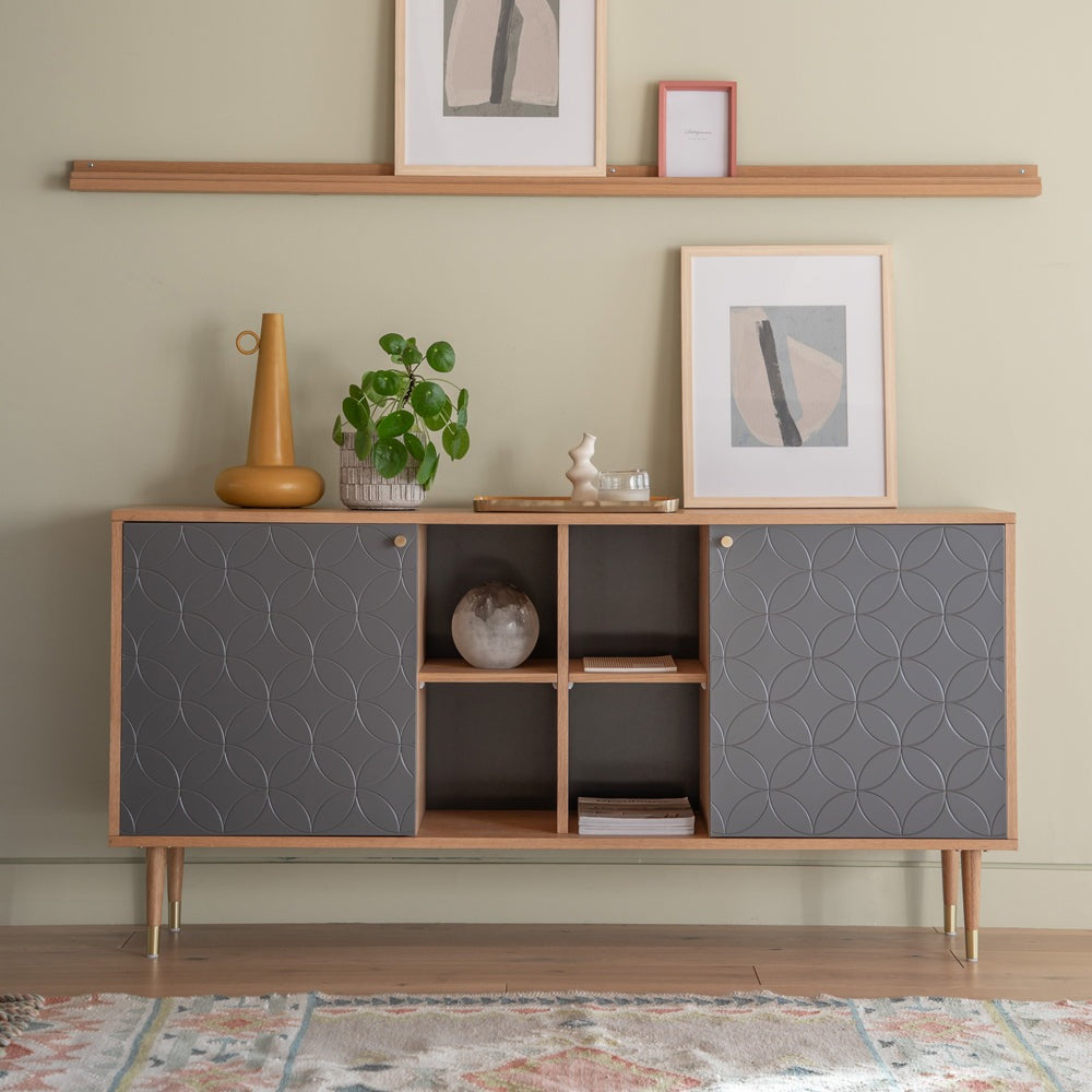 Product photograph of Gallery Interiors Newbury Sideboard In Grey Oak from Olivia's.