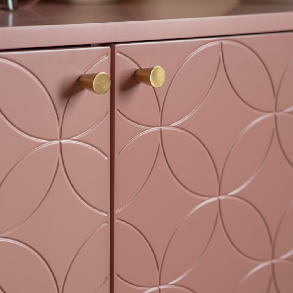 Product photograph of Gallery Interiors Holbrook 2 Door Cabinet In Pink from Olivia's.