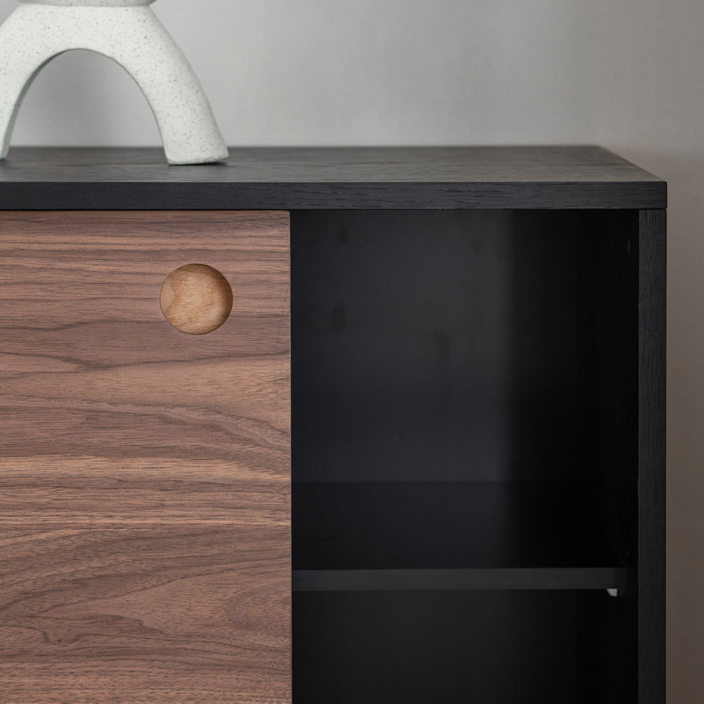 Product photograph of Gallery Interiors Barbican Sideboard In Black from Olivia's.
