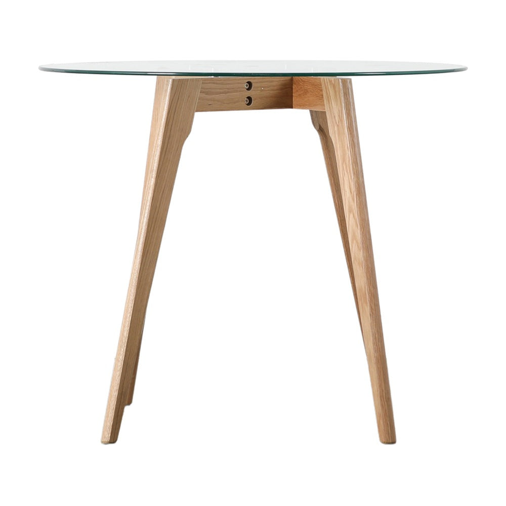 Product photograph of Gallery Interiors Blair Round Dining Table In Oak from Olivia's