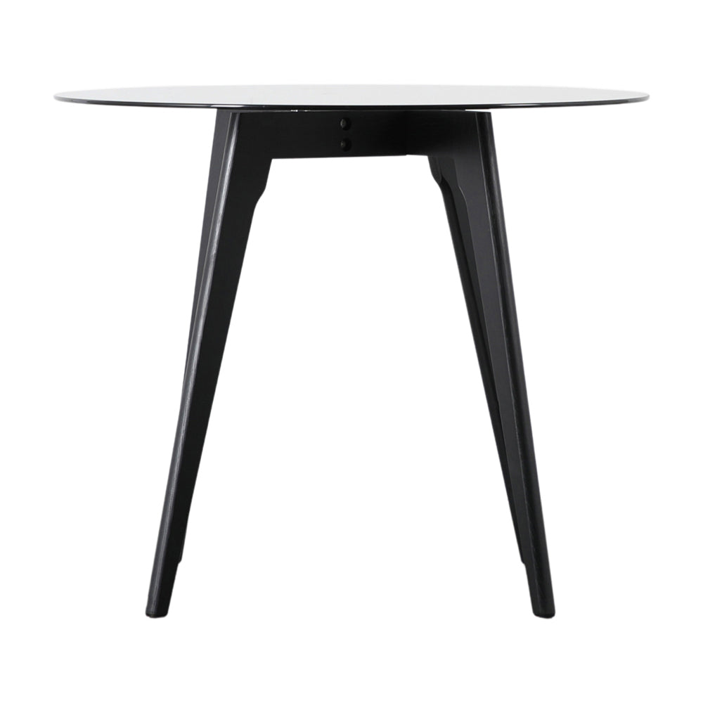 Gallery Interiors Blair Round Dining Table in Black