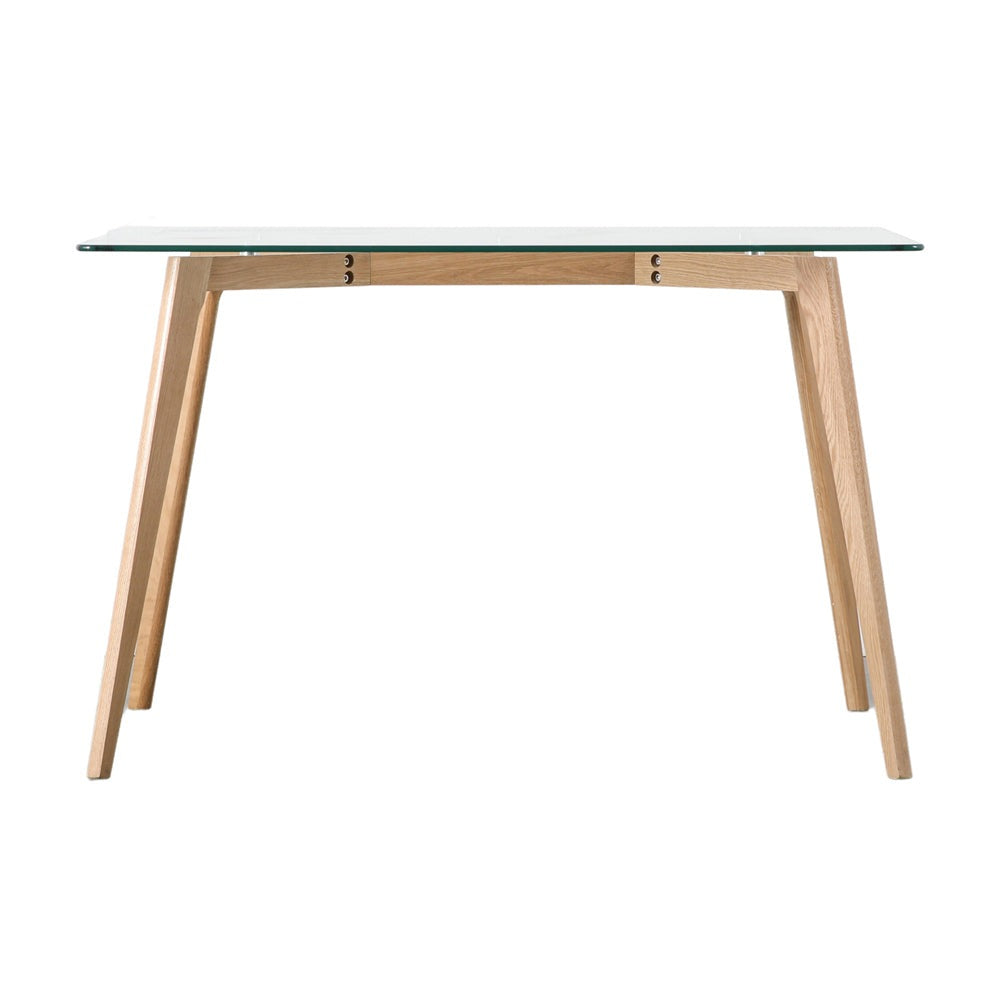 Product photograph of Gallery Interiors Blair Rectangle Dining Table In Oak from Olivia's