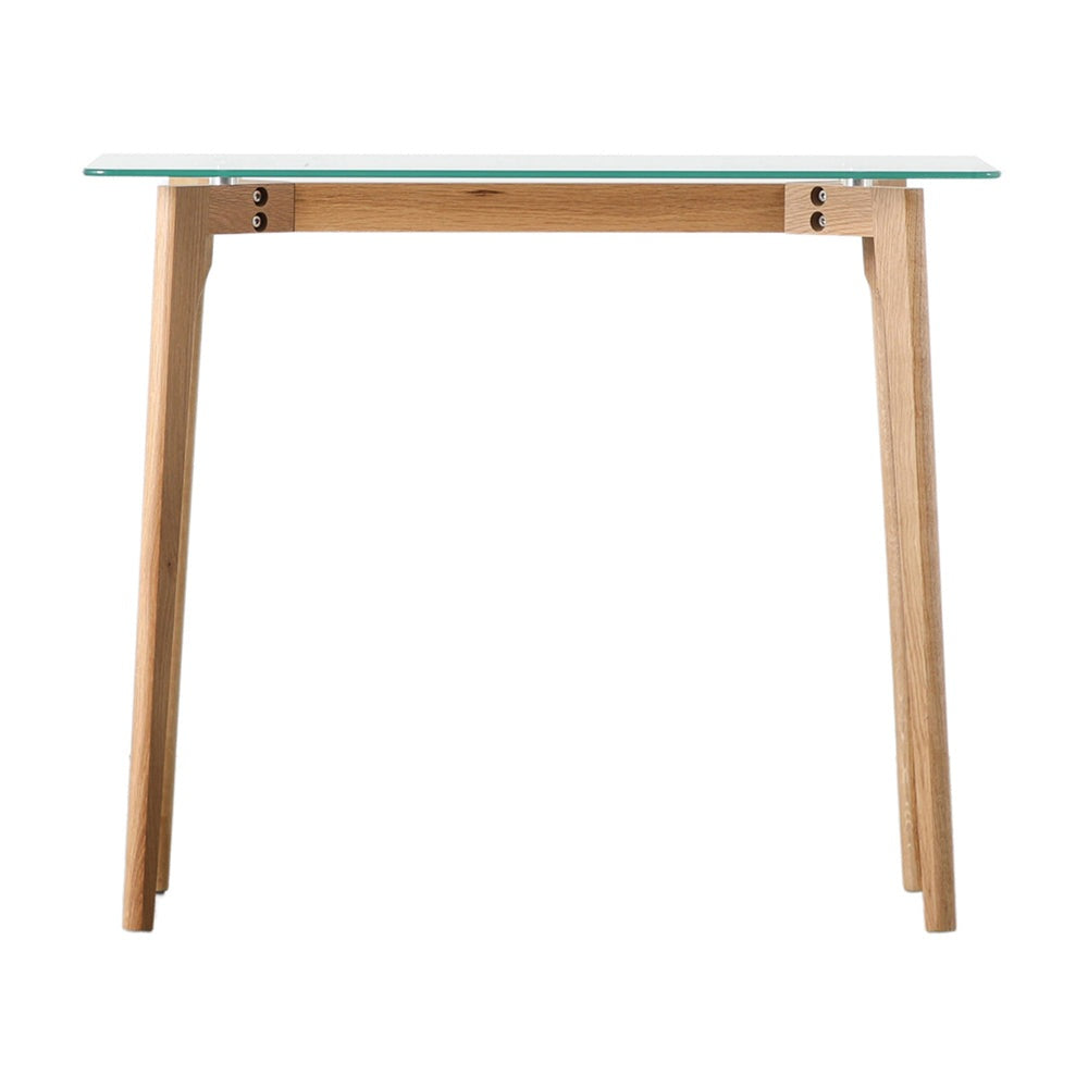 Product photograph of Gallery Interiors Blair Console Table In Oak from Olivia's