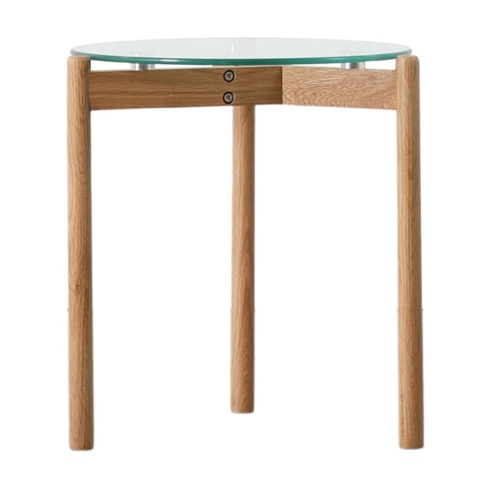 Product photograph of Gallery Interiors Moran Side Table In Oak from Olivia's