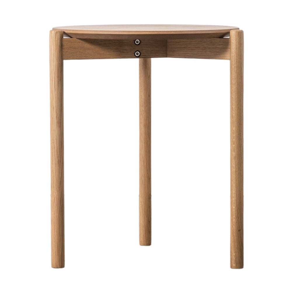 Product photograph of Gallery Interiors Burley Side Table In Oak from Olivia's