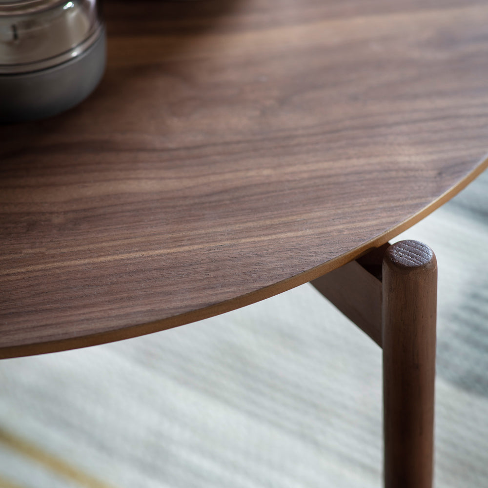 Product photograph of Gallery Interiors Burley Coffee Table In Walnut from Olivia's.