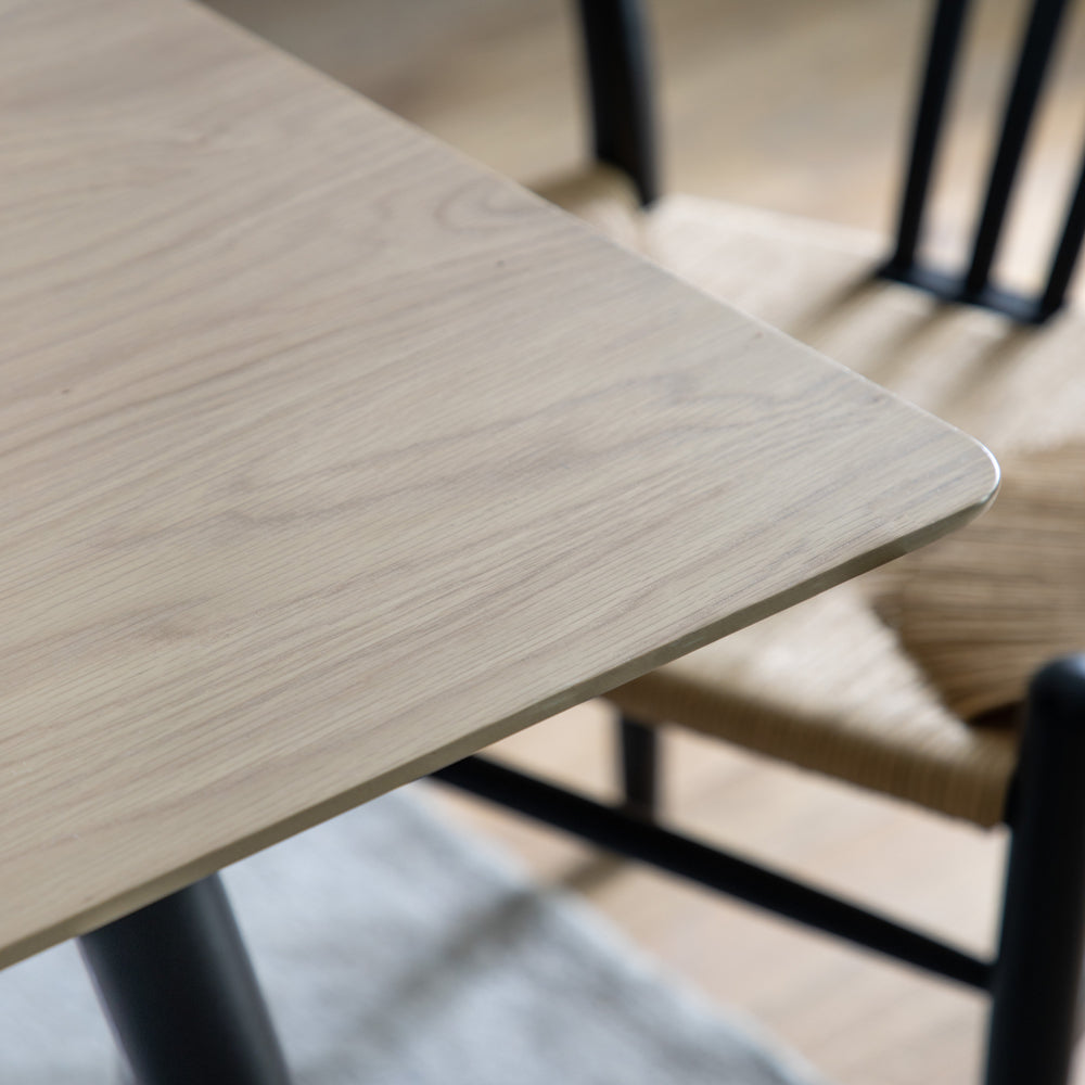 Product photograph of Gallery Interiors Astley Dining Table In Oak from Olivia's.