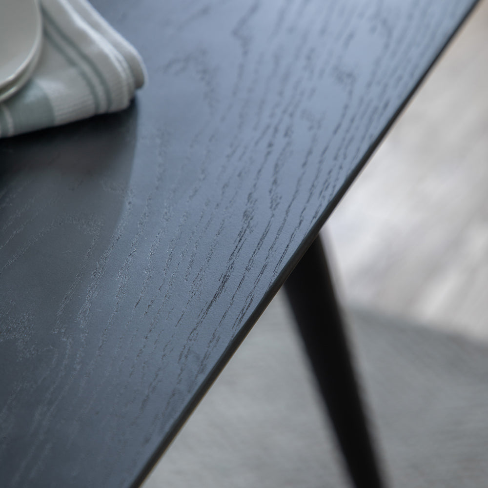Product photograph of Gallery Interiors Astley Dining Table In Black from Olivia's.