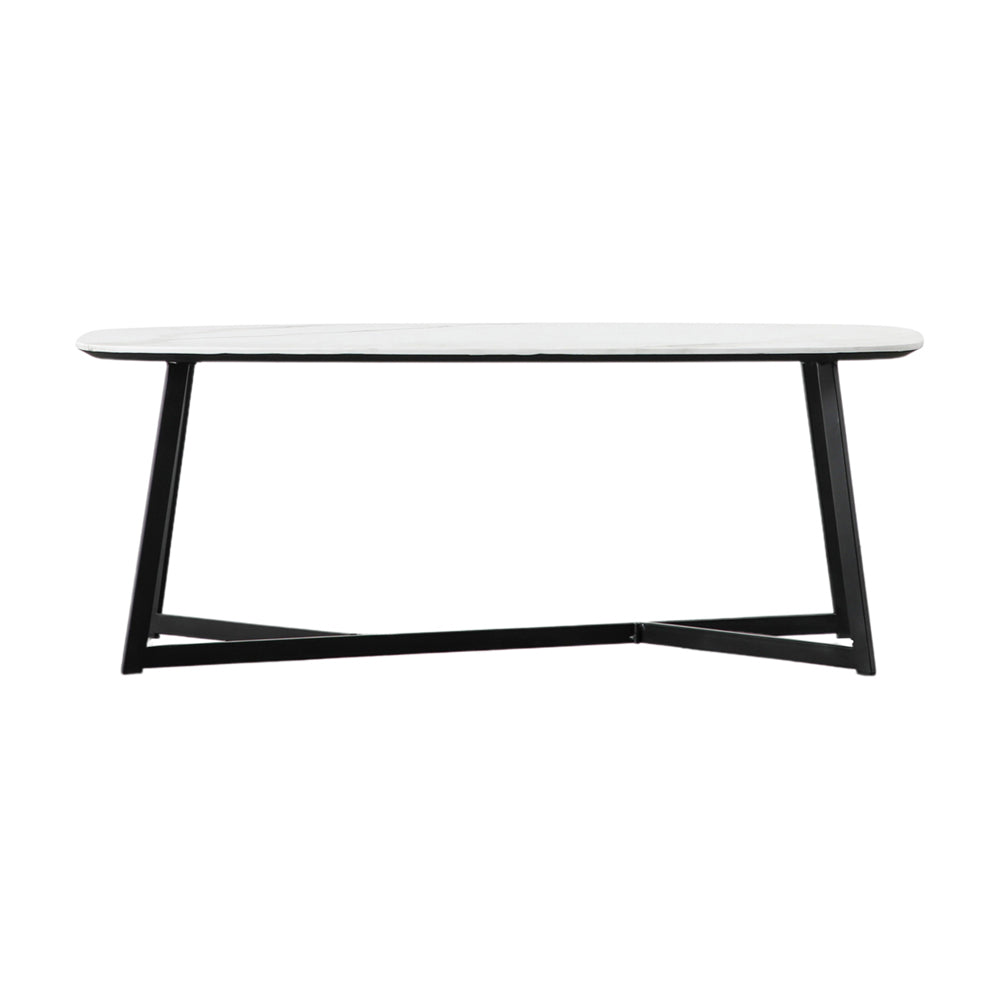 Gallery Interiors Finsbury Coffee Table In White Marble