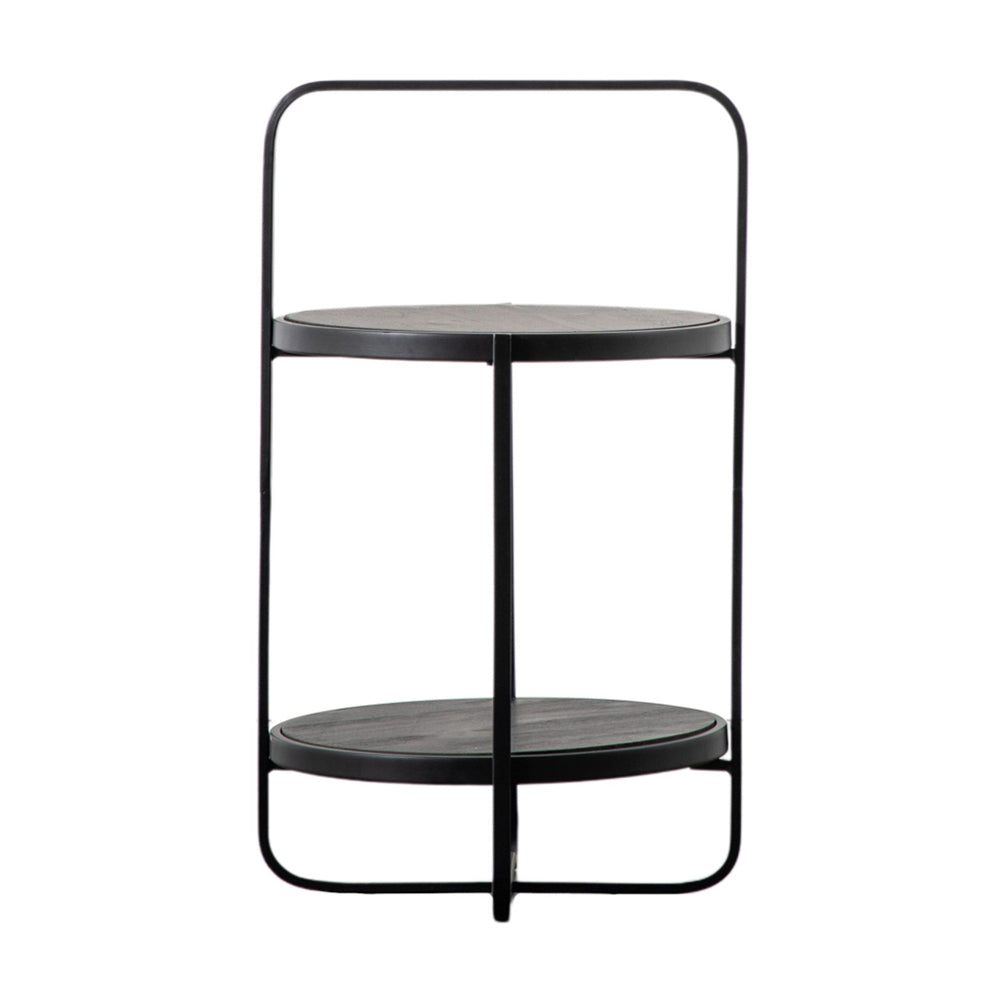 Product photograph of Gallery Interiors Dunley Side Table In Black from Olivia's