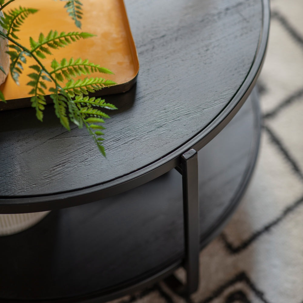 Product photograph of Gallery Interiors Dunley Coffee Table In Black from Olivia's.