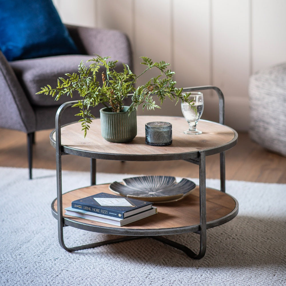 Product photograph of Gallery Interiors Dunley Coffee Table In Oak from Olivia's.