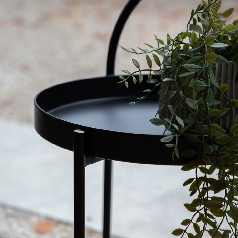 Product photograph of Gallery Interiors Melbury Side Table In Black from Olivia's.