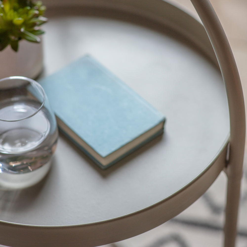 Product photograph of Gallery Interiors Melbury Side Table In Latte from Olivia's.