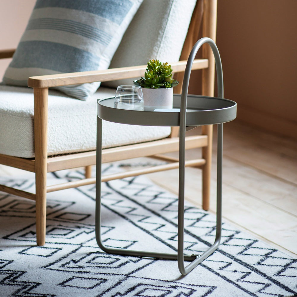 Product photograph of Gallery Interiors Melbury Side Table In Latte from Olivia's.