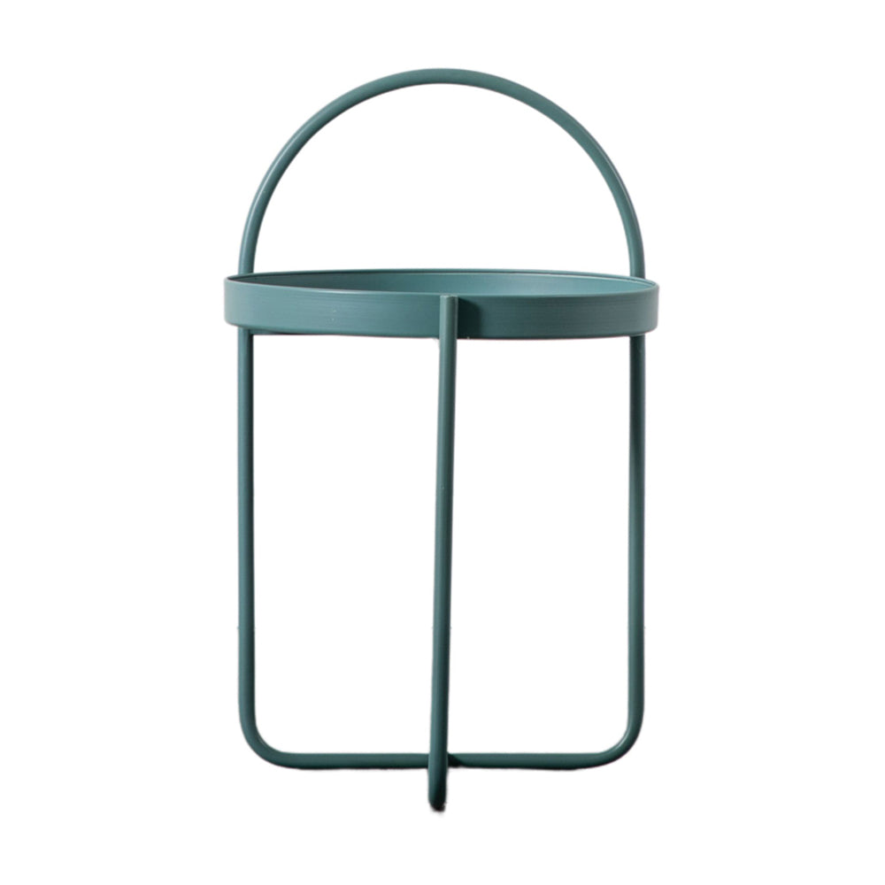 Gallery Interiors Melbury Side Table In Teal