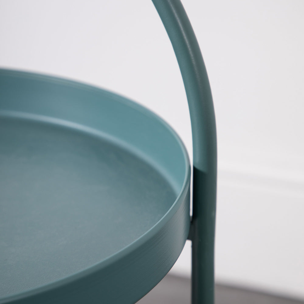 Product photograph of Gallery Interiors Melbury Side Table In Teal from Olivia's.